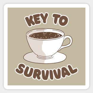 Coffee - Key To Survival Sticker